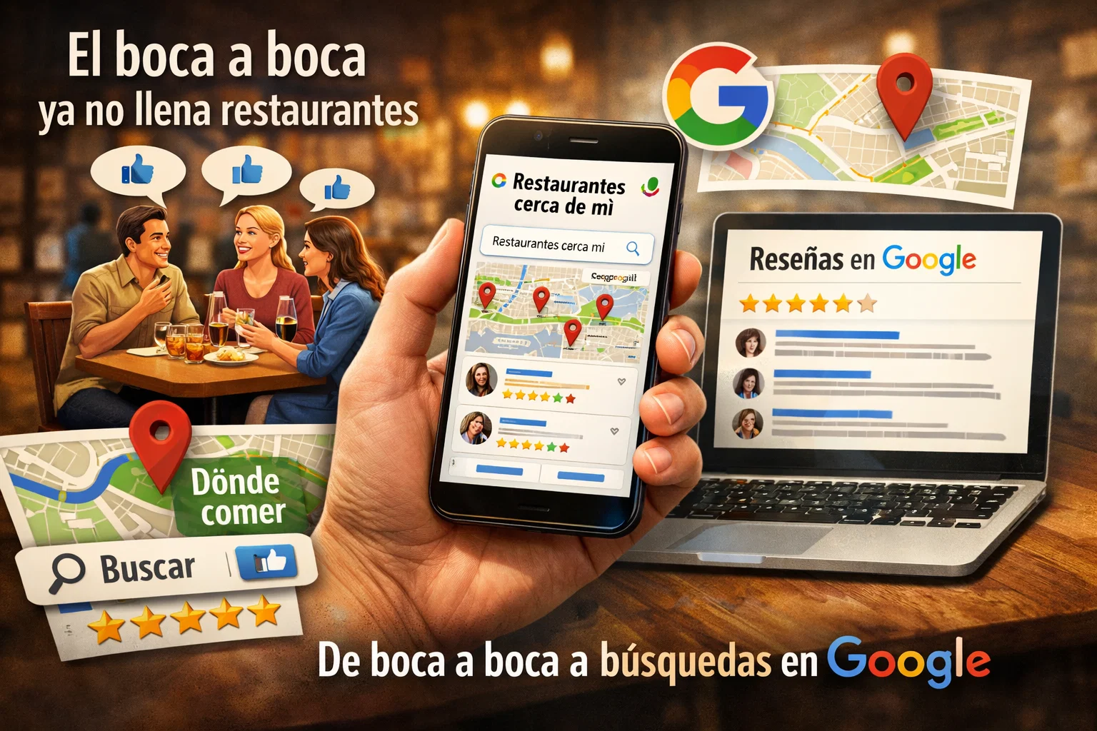 El boca a boca ya no llena restaurantes