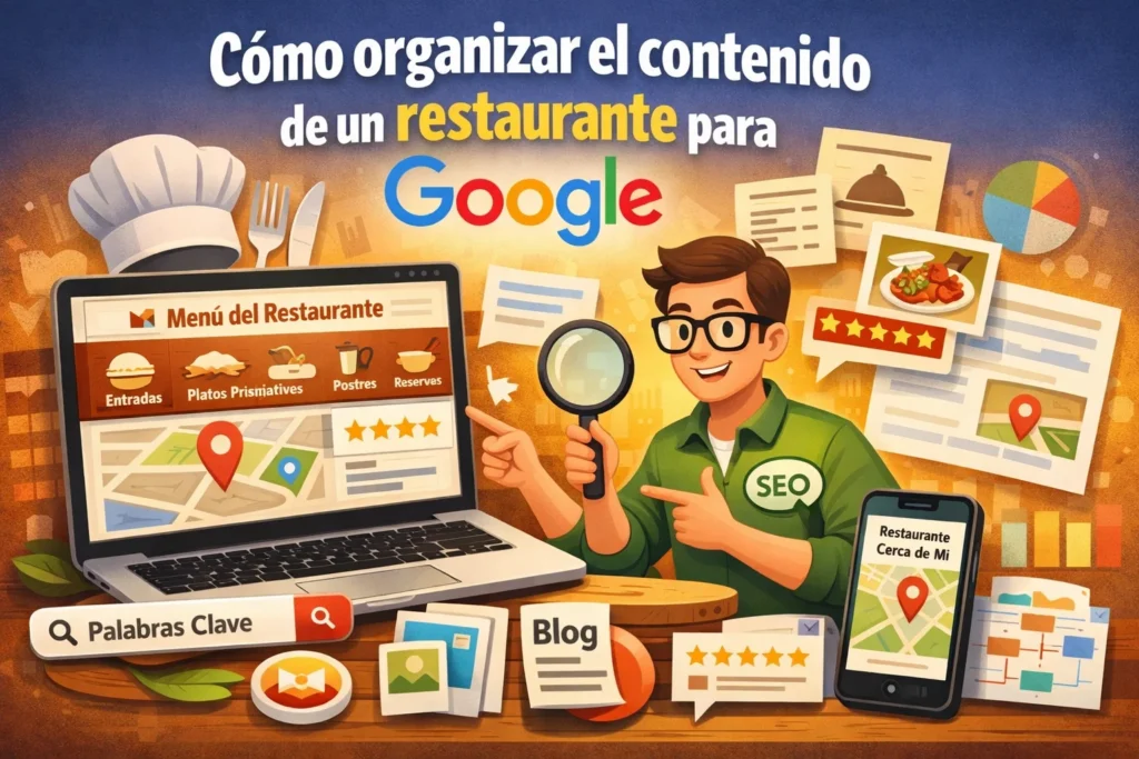 Cómo organizar el contenido de un restaurante para Google